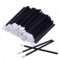 Wholesale disposable 50pcs per bag Long handle makeup lip brush Wand