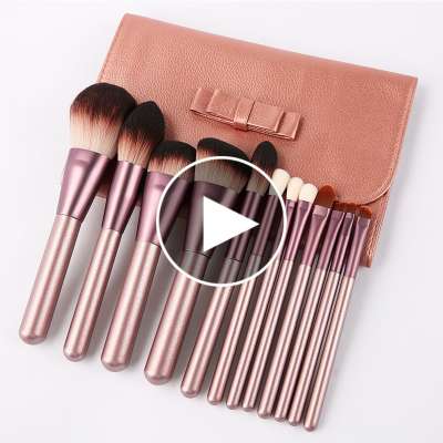 2019 hot 12pcs high cost effective private label cosmetics makeup brushes high quality make up brushes