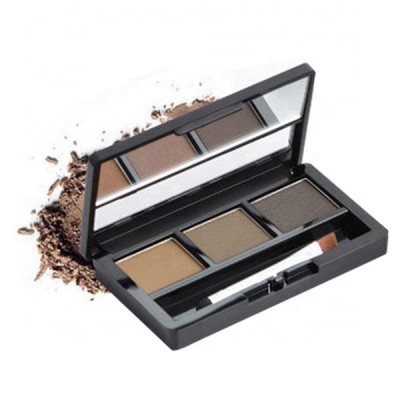 Newest Natural 3 Colors Palette Eyebrow Powder with Mirror and Brush